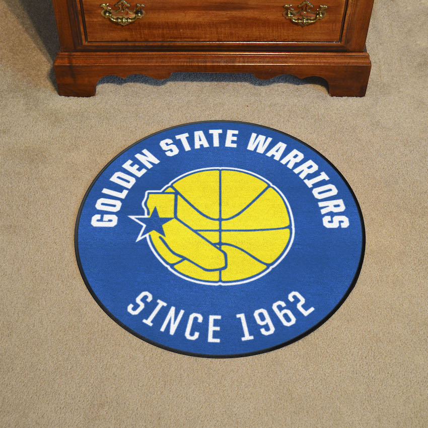 Golden State Warriors Vintage Roundel Mat - Throwback Logo