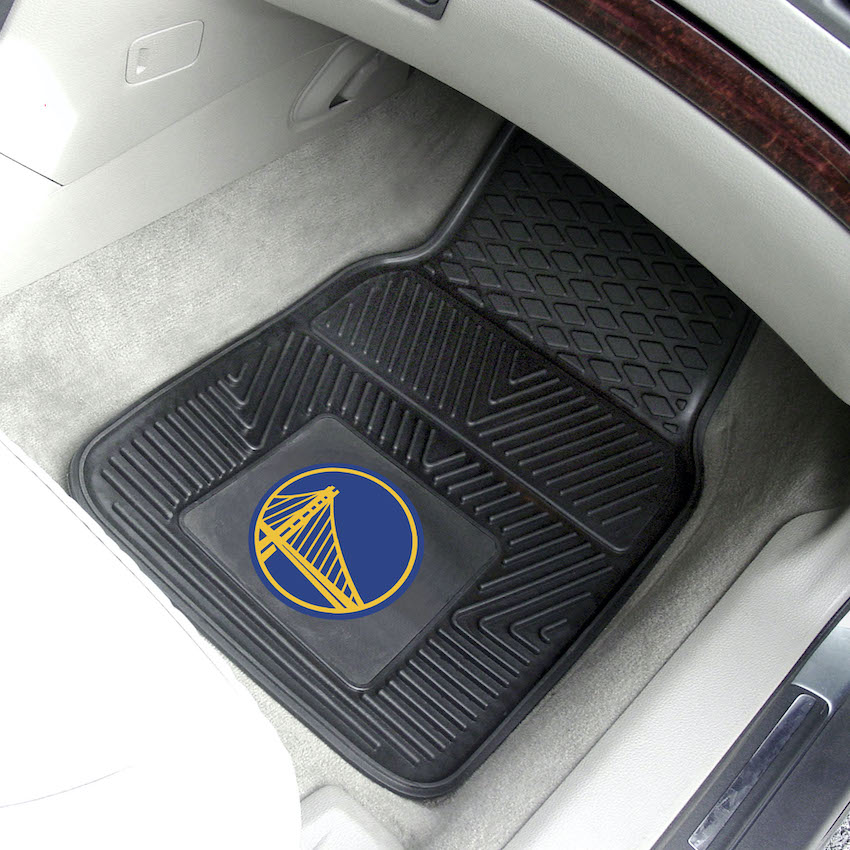 Golden State Warriors Car Floor Mats 18 x 27 Heavy Duty Vinyl Pair