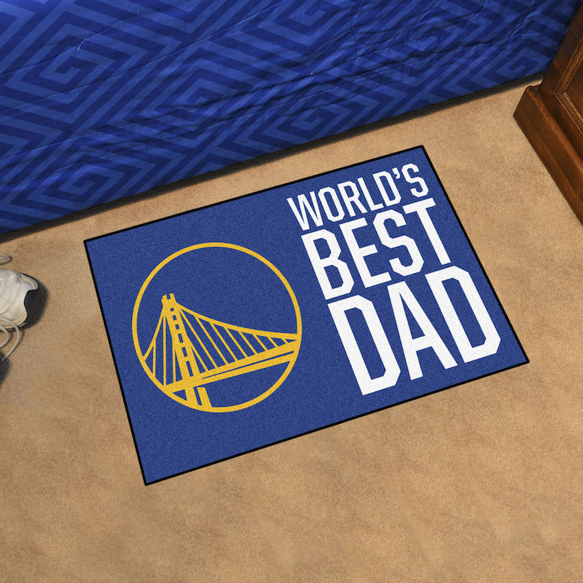 Golden State Warriors 20 x 30 WORLDS BEST DAD Floor Mat