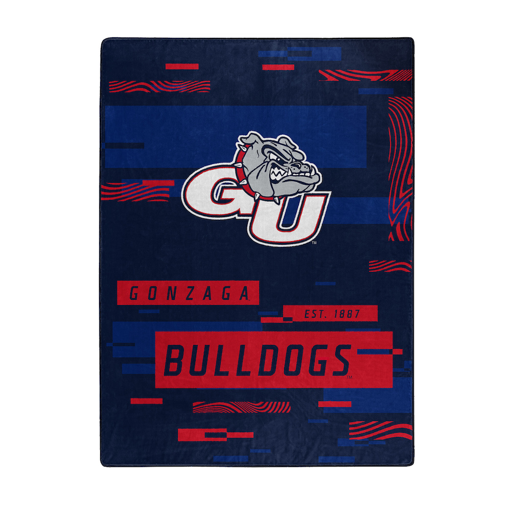 Gonzaga Bulldogs Large Plush Fleece Raschel Blanket 60 x 80