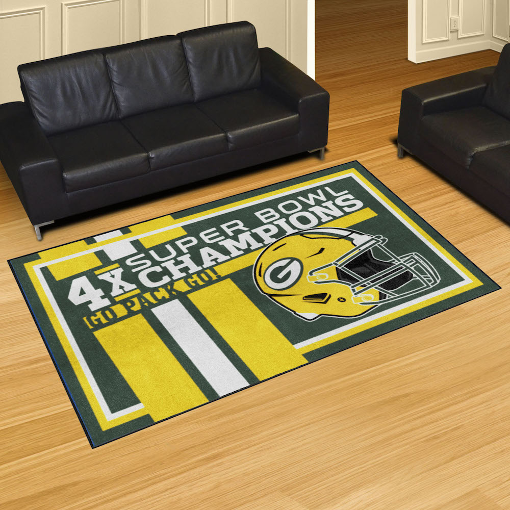 Green Bay Packers 5 x 8 DYNASTY Area Rug