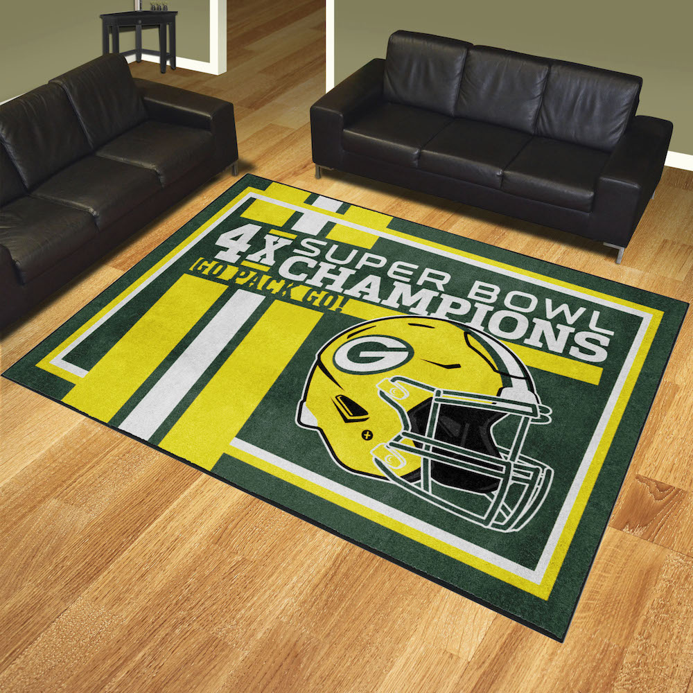 Green Bay Packers 8 x 10 DYNASTY Area Rug