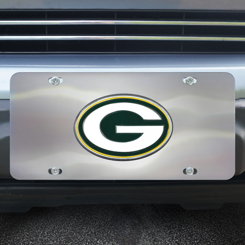 Green Bay Packers Stainless Steel Die-cast License Plate