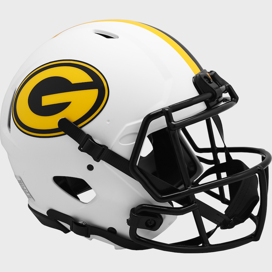 Green Bay Packers Authentic Full Size Speed Helmet - LUNAR — Game