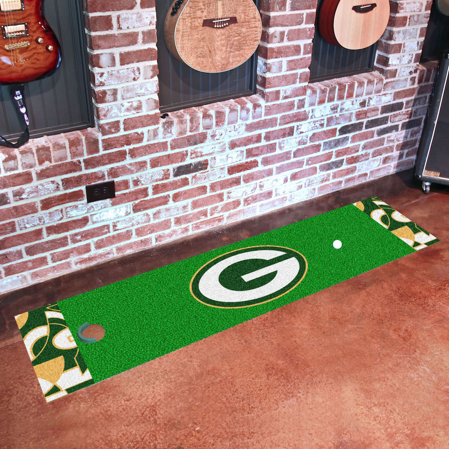 Green Bay Packers NFL X-FIT Putting Green Mat 18 x 72