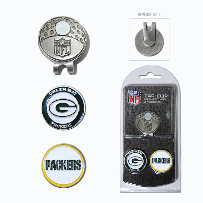 Green Bay Packers Hat Clip With 2 Ball Markers