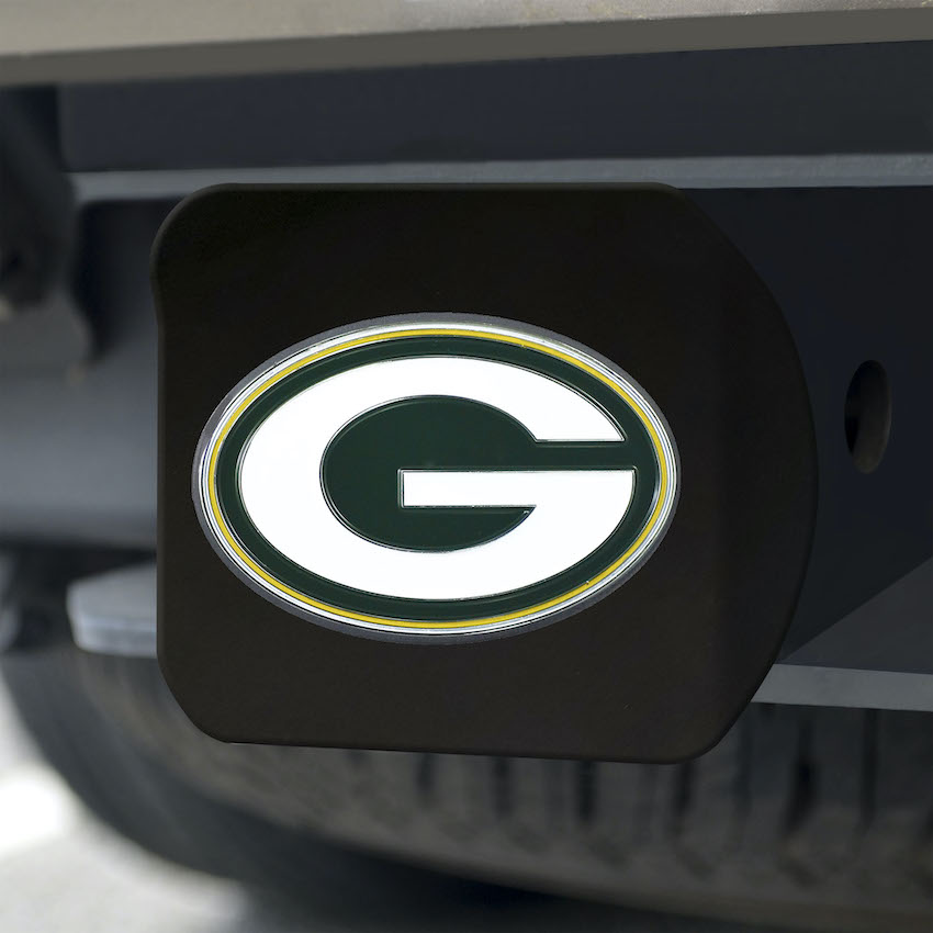 Green Bay Packers Black and Color Trailer Hitch Cover