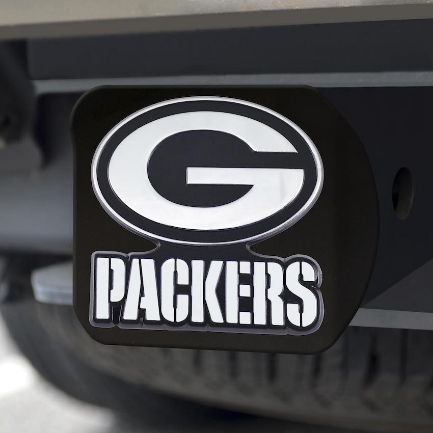Green Bay Packers BLACK Trailer Hitch Cover