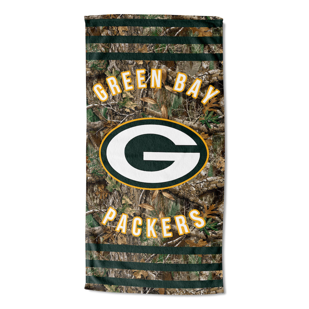 Green Bay Packers Real Tree Camo 30x60 Beach Towel