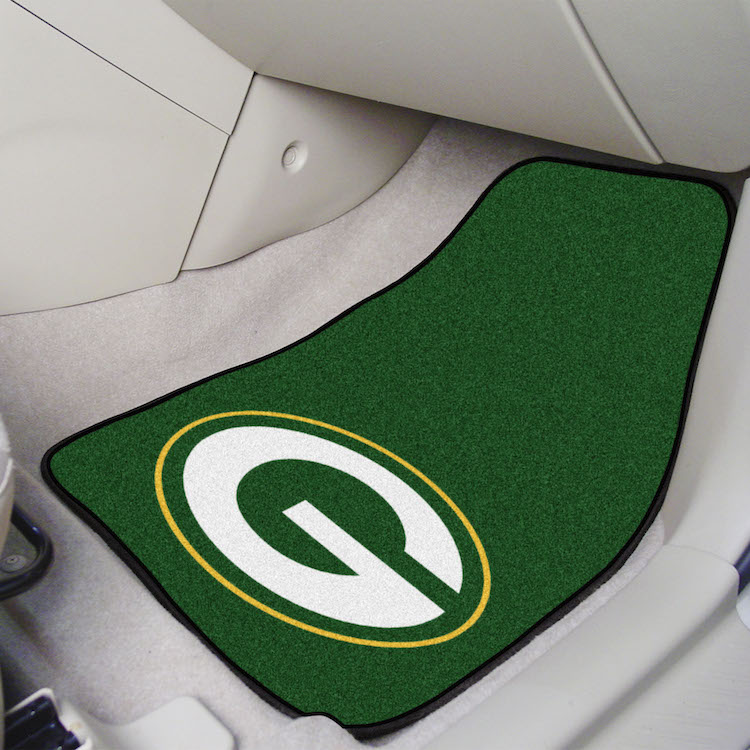 Green Bay Packers Car Floor Mats 18 x 27 Carpeted-Pair
