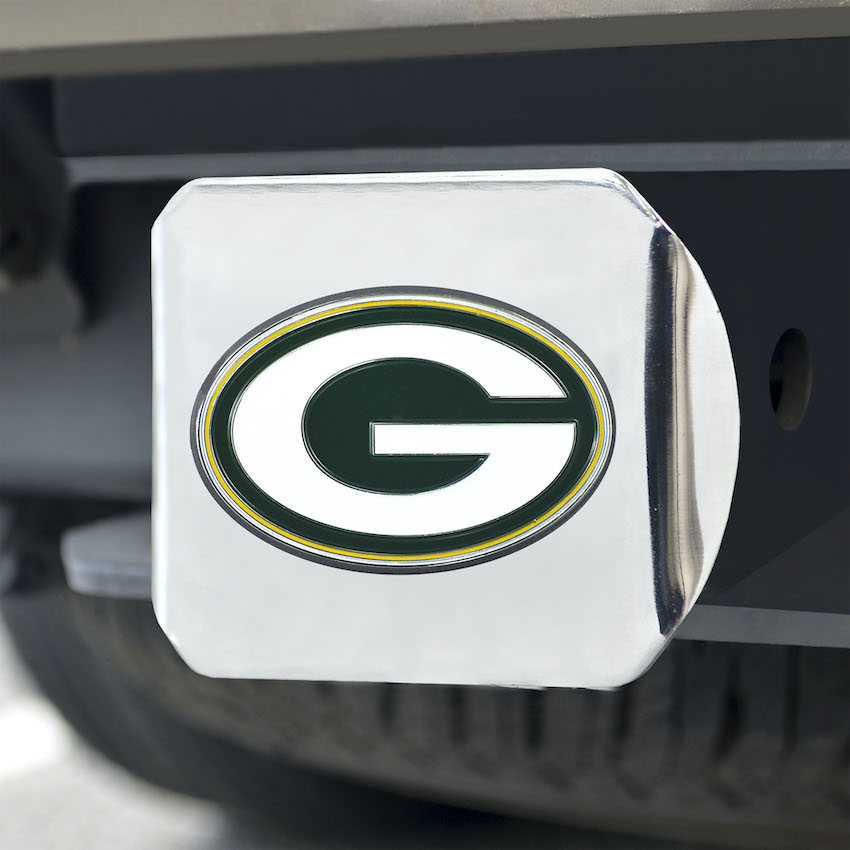 Green Bay Packers Color Chrome Trailer Hitch Cover