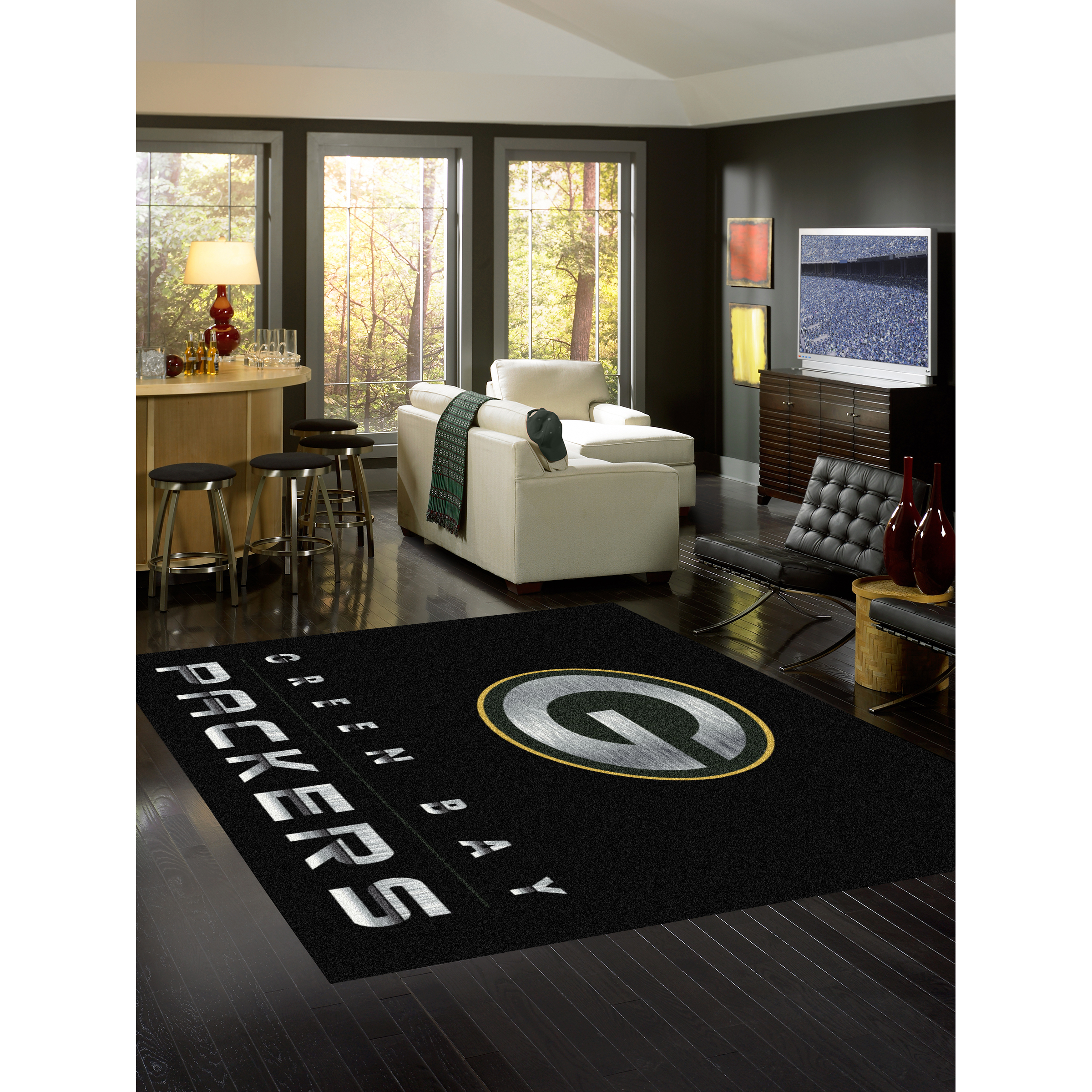 Green Bay Packers 4 X 6 CHROME Rug