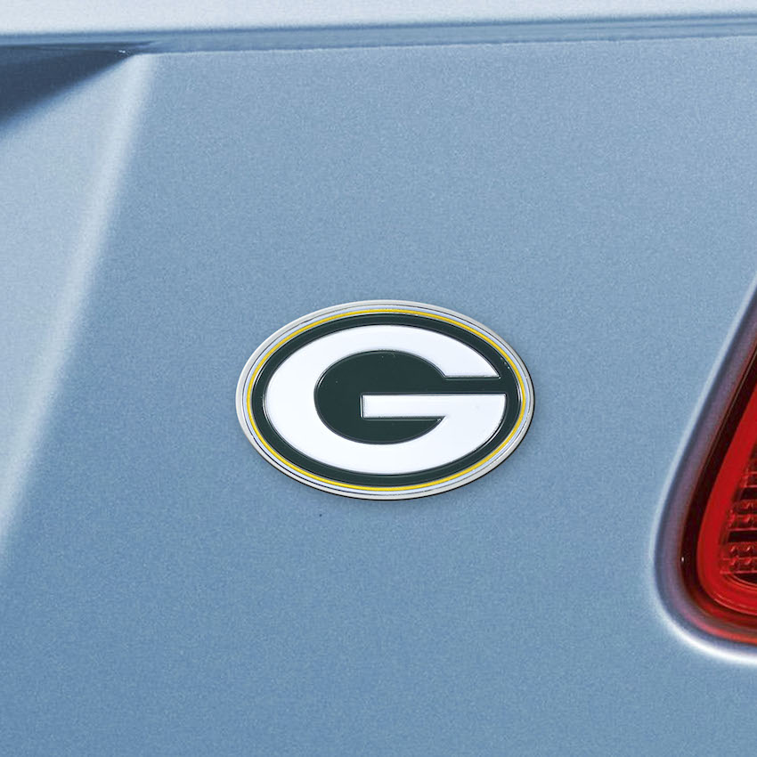 Green Bay Packers Color Metal Auto Emblem