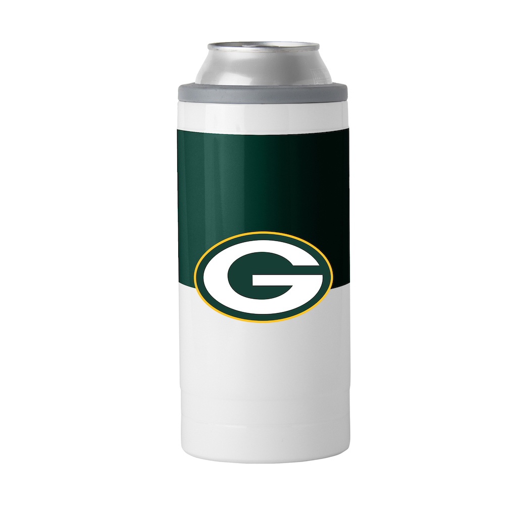 Green Bay Packers Colorblock 12 oz. Slim Can Coolie