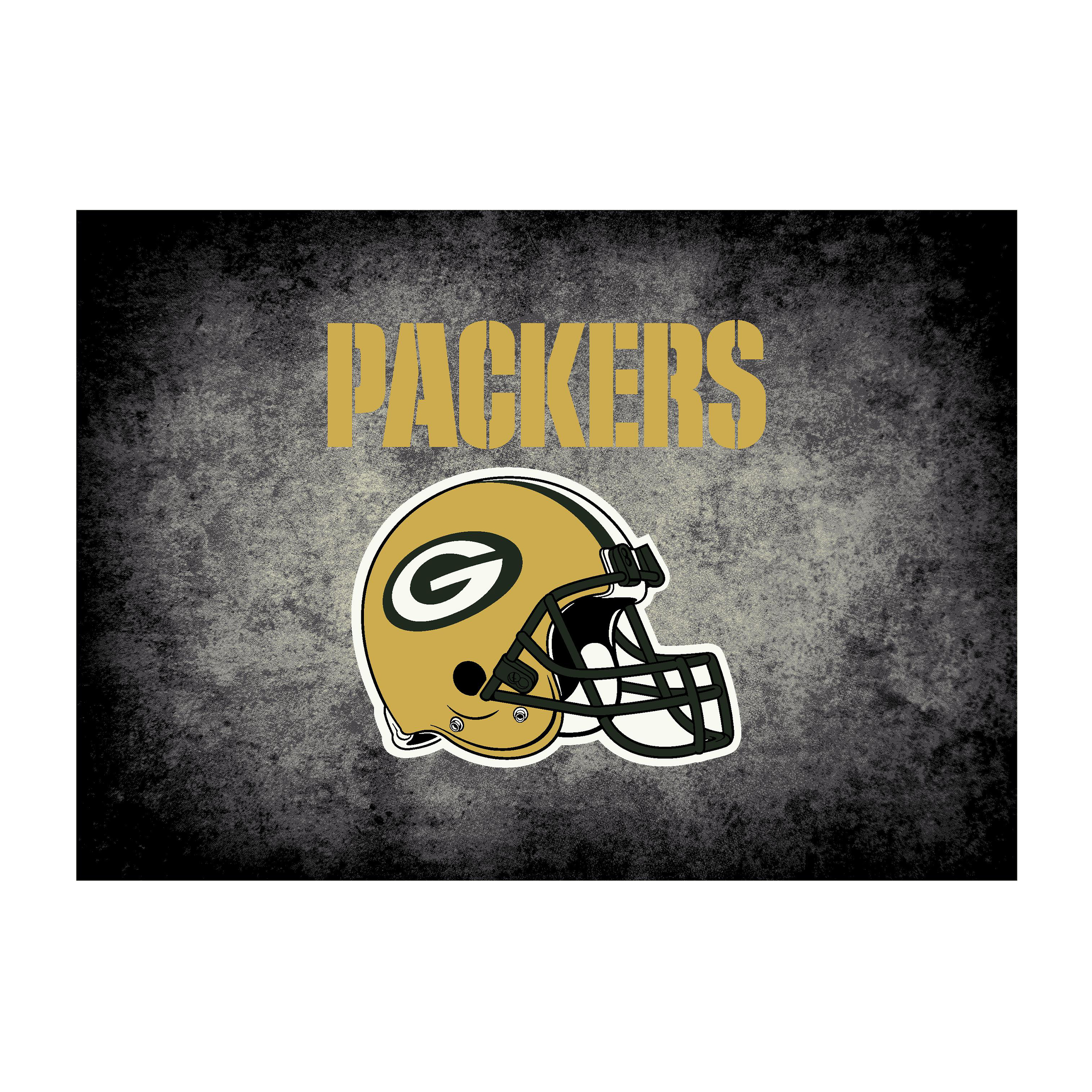 Green Bay Packers 8 X 11 DISTRESSED Rug