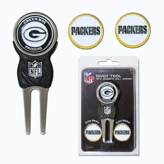 Green Bay Packers 3 Marker Signature Divot Tool Pack