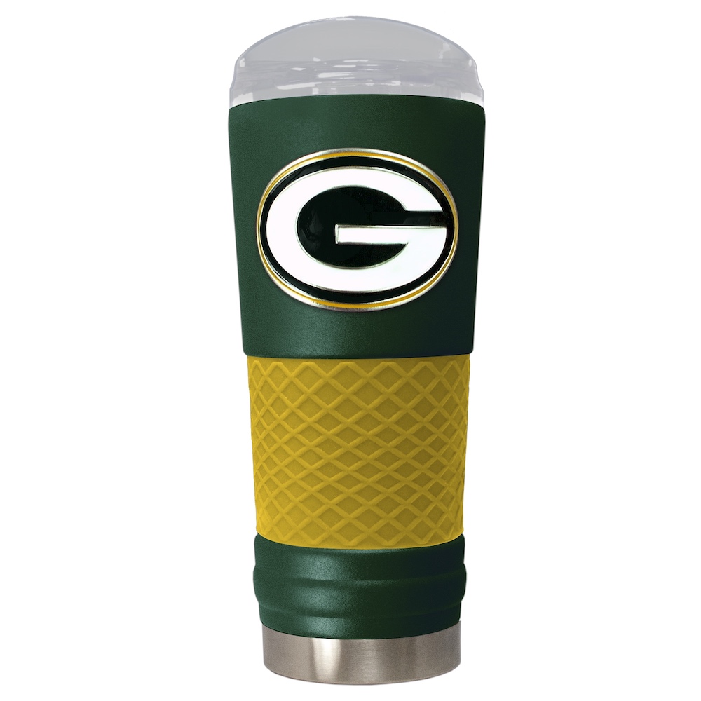 Green Bay Packers 24 oz DRAFT SERIES NFL Powder Coated Insulated Travel Tumbler