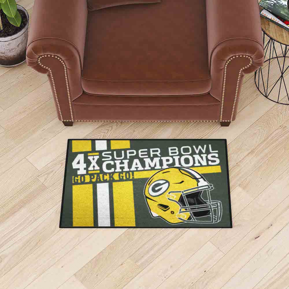 Green Bay Packers DYNASTY Floor Mat - 20 x 30 inch Starter style