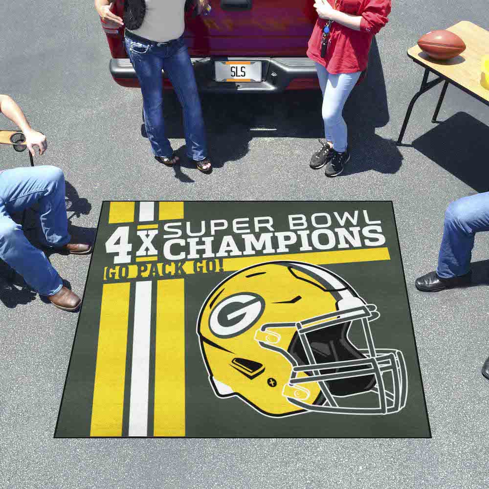Green Bay Packers DYNASTY Floor Mat - 60 x 72 inch Tailgater style