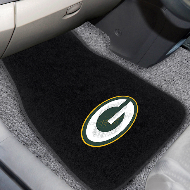 Green Bay Packers Car Floor Mats 17 x 26 Embroidered Pair