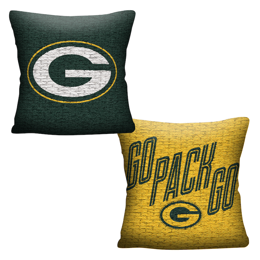 Green Bay Packers Double Sided INVERT Woven Pillow