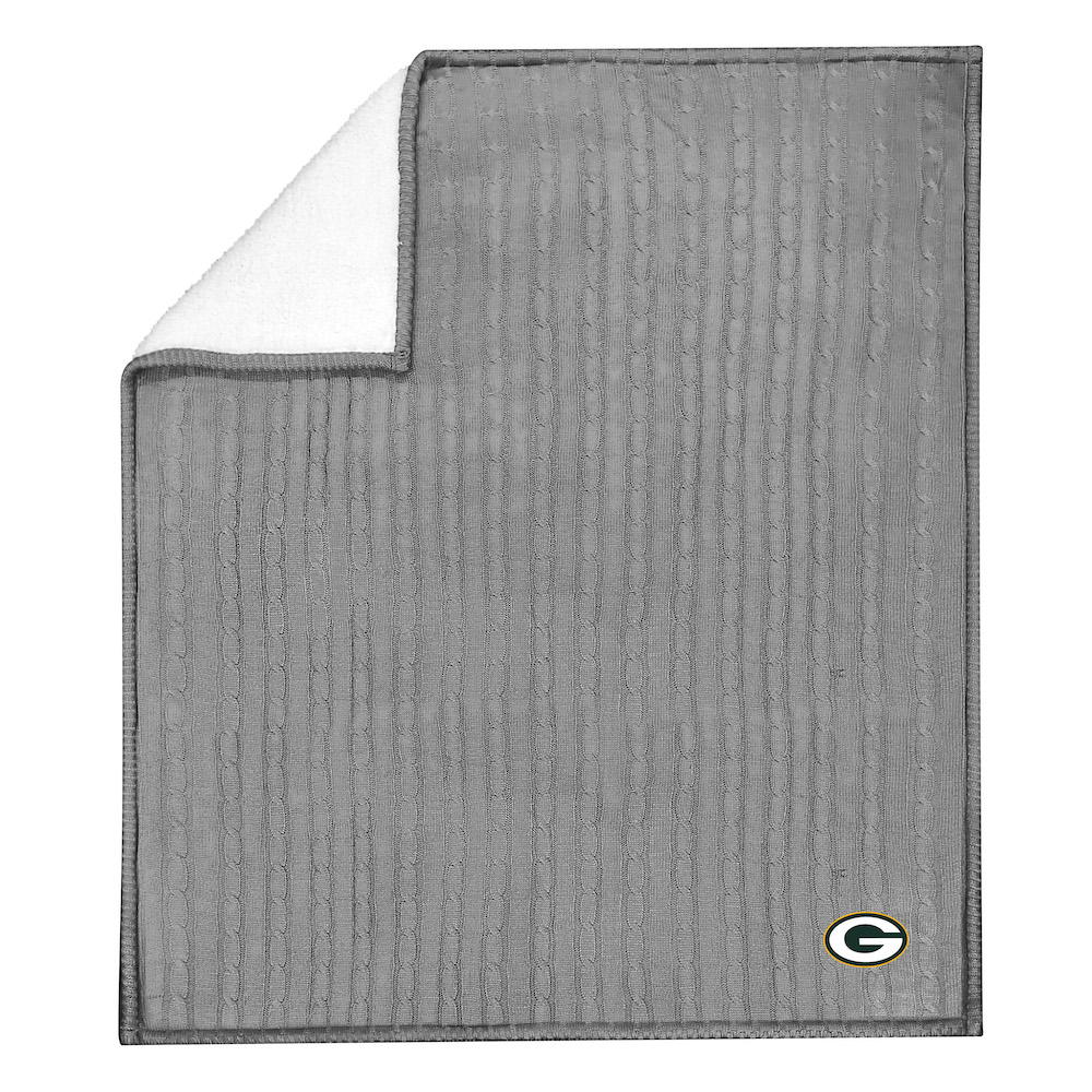 Green Bay Packers Knit Sweater Throw Blanket