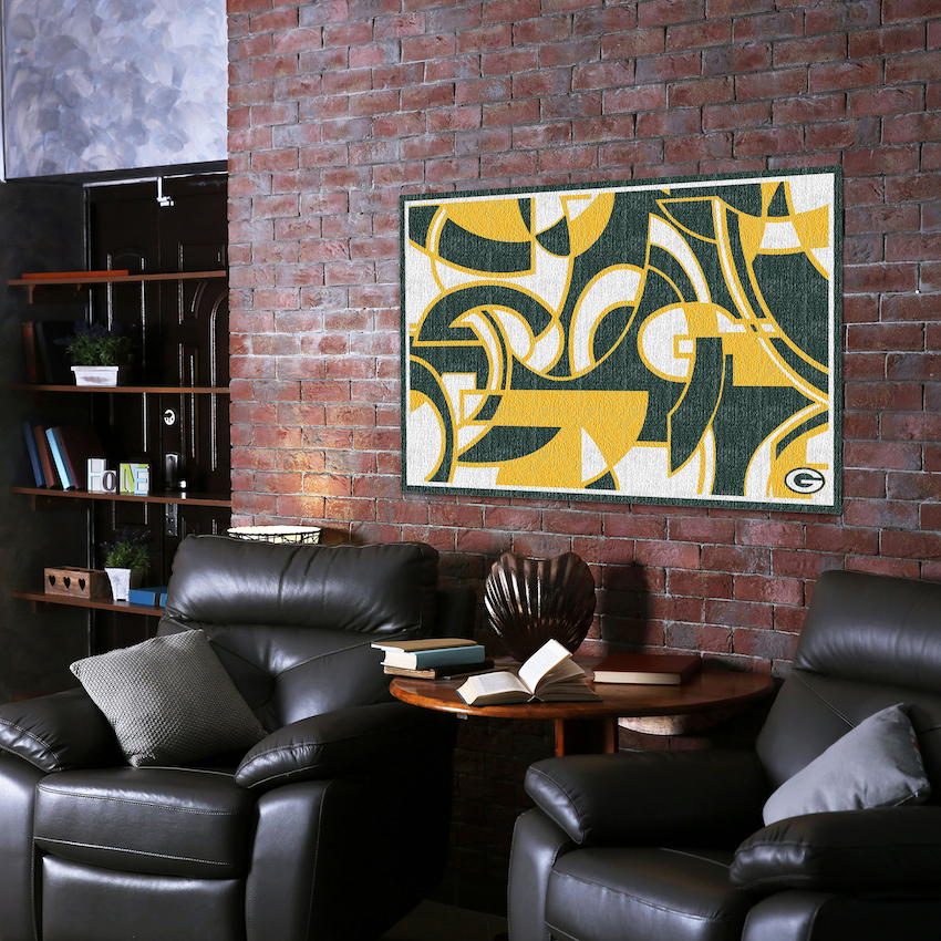 Area Rug with Green Bay Packers (Green Background) sports team logo!