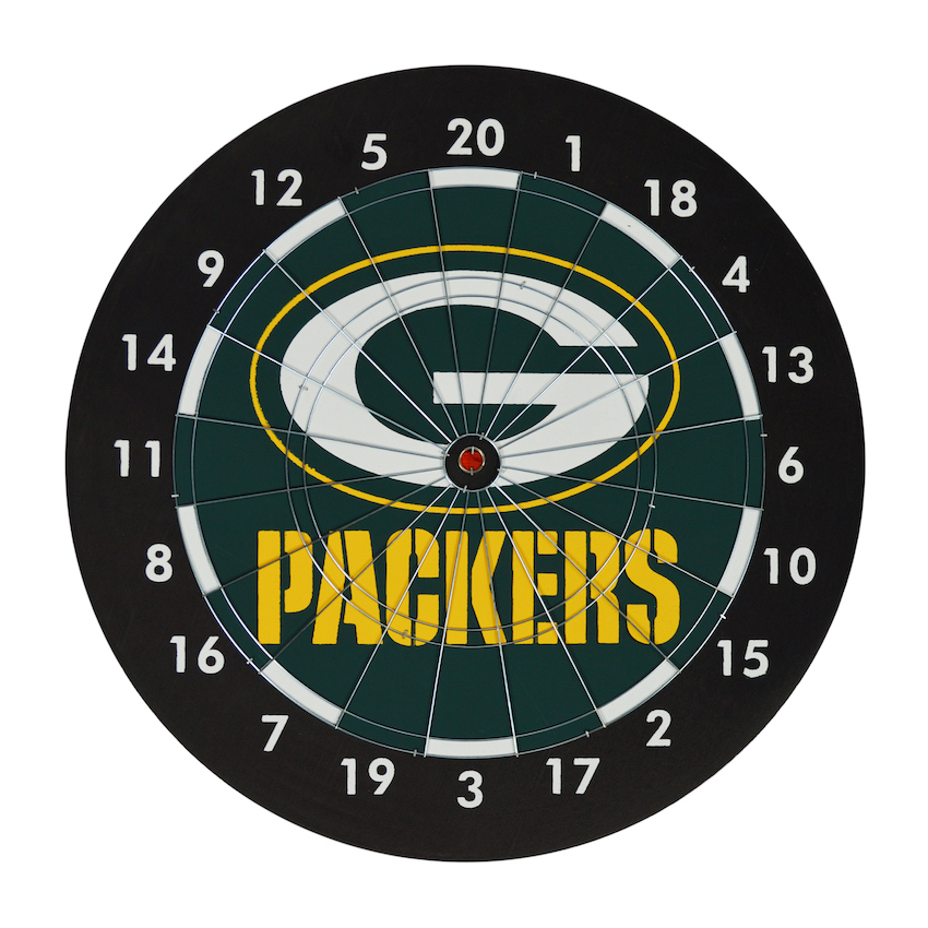 Green Bay Packers Dart Board Gift Set