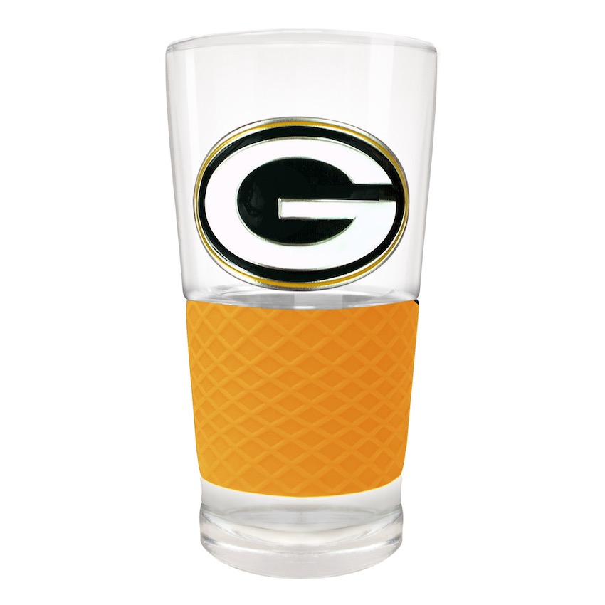 Green Bay Packers 22 oz Pilsner Glass with Silicone Grip