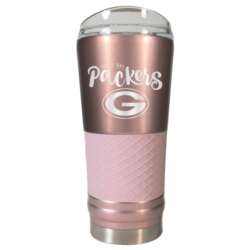 Green Bay Packers 24 oz Rose Gold Draft Travel Tumbler