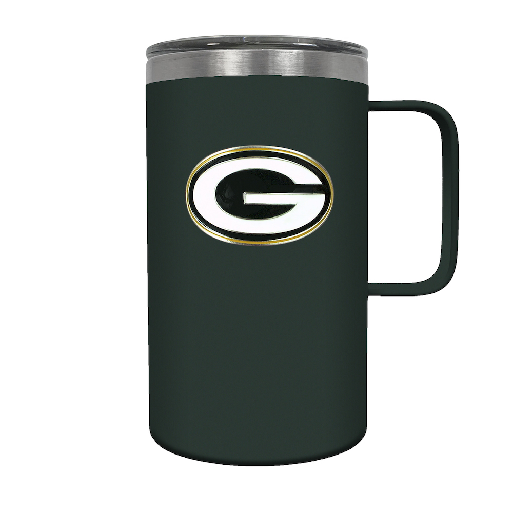 Green Bay Packers 18 oz HUSTLE Travel Mug - Team Color