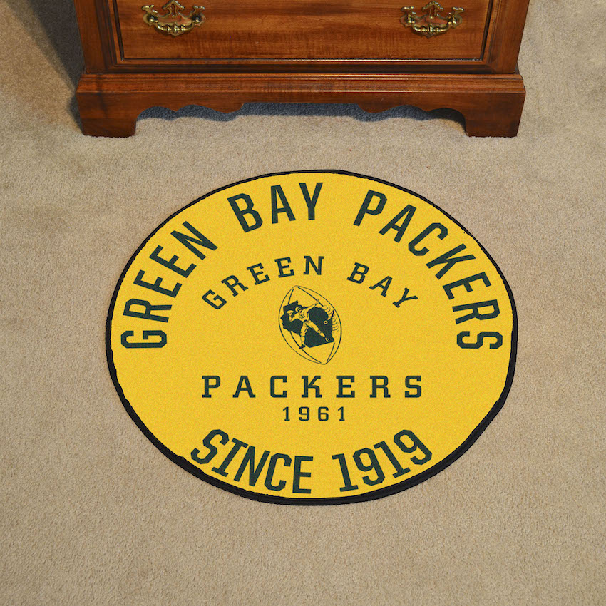Green Bay Packers Vintage Roundel Mat Throwback Logo
