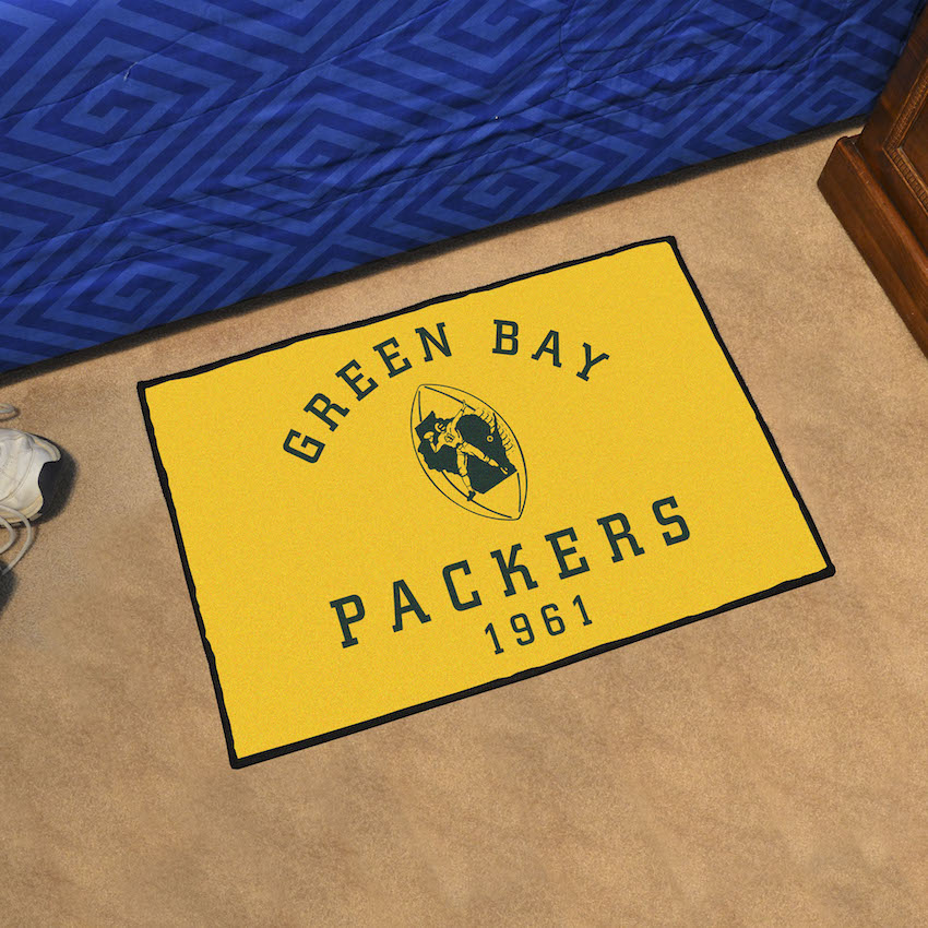 Green Bay Packers Vintage 20 x 30 STARTER Floor Mat - Throwback Logo