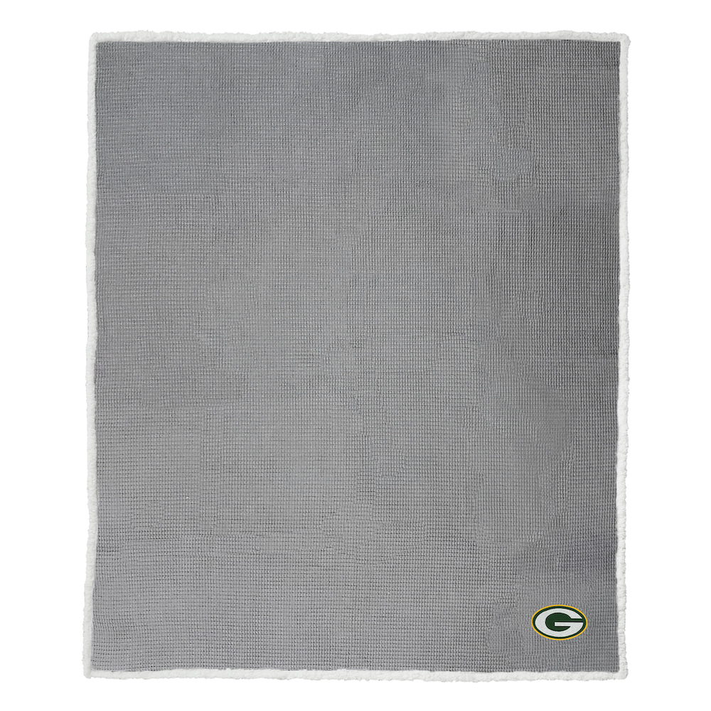 Green Bay Packers Waffle Sherpa Throw Blanket