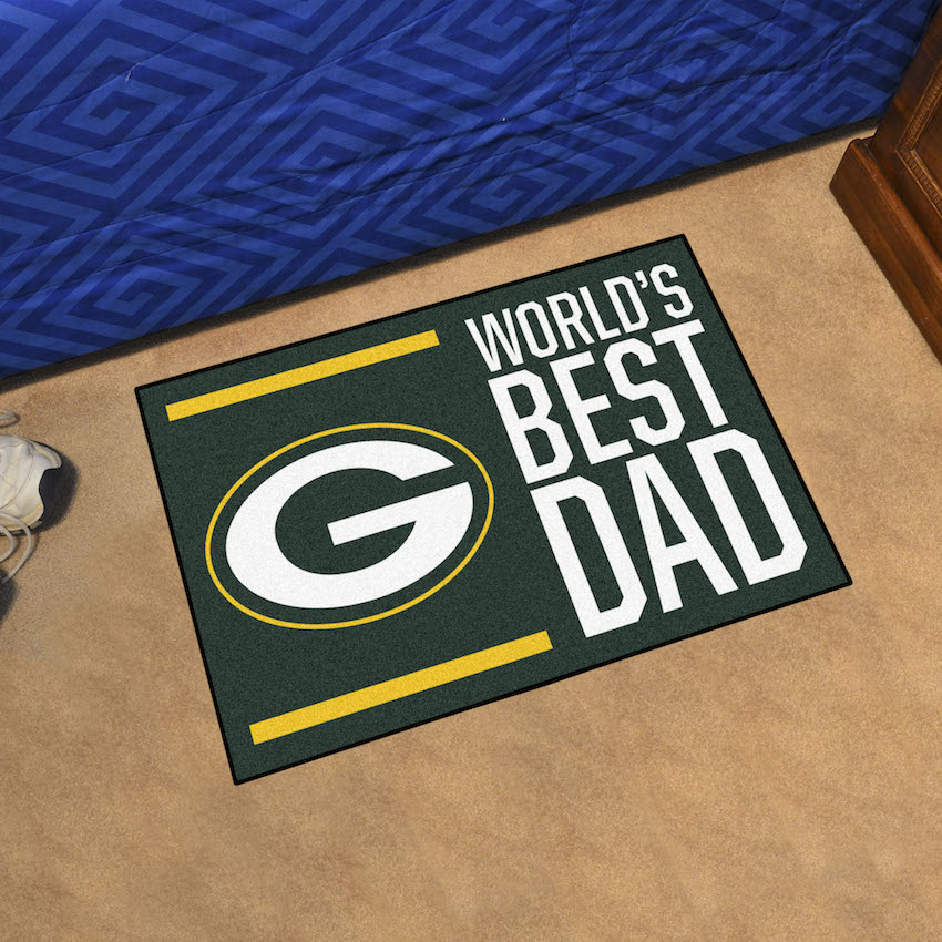 Green Bay Packers 20 x 30 WORLDS BEST DAD Floor Mat
