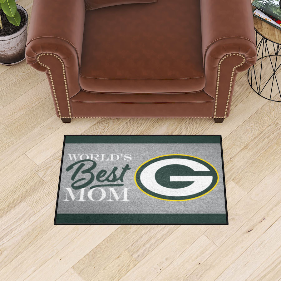 Green Bay Packers 20 x 30 WORLDS BEST MOM Floor Mat