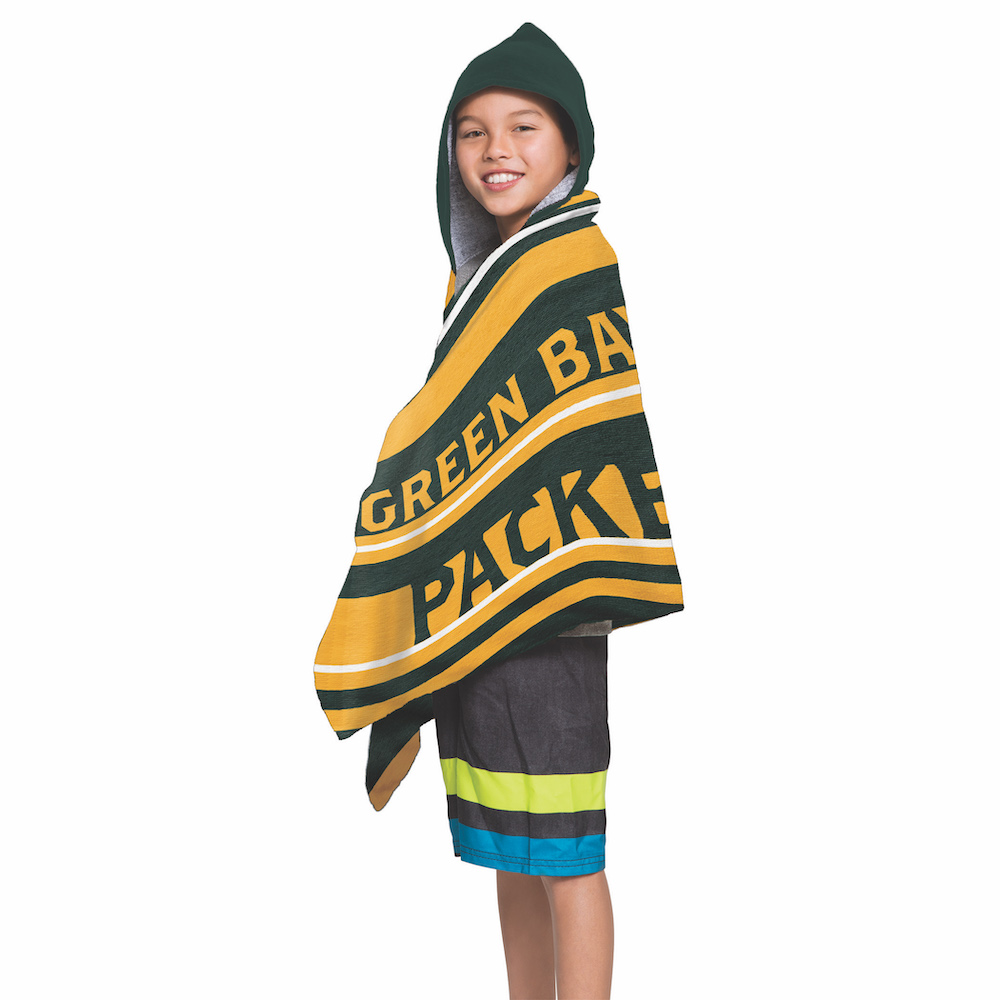 Green Bay Packers Youth Hooded Beach Towel