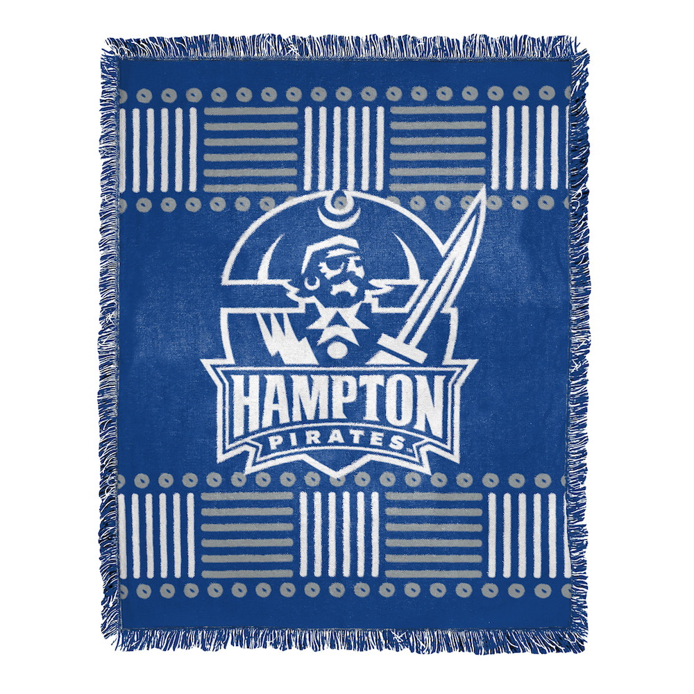 Hampton Pirates HOMAGE Jacquard Throw Blanket 48 x 60