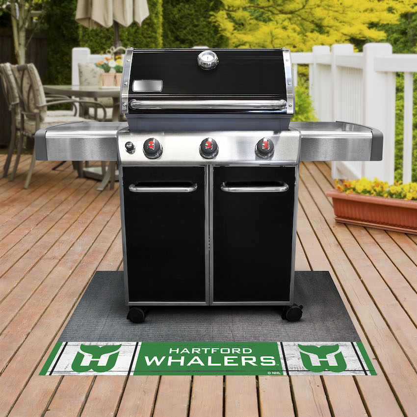 Hartford Whalers Vintage Grill Mat - Throwback Logo