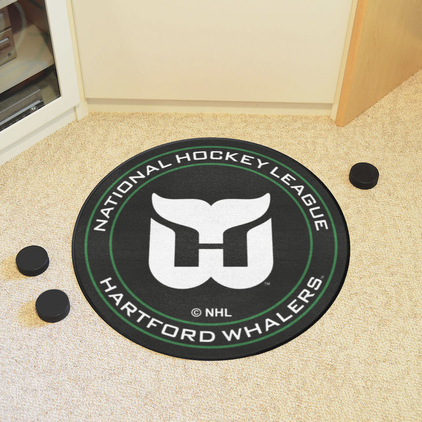 Hartford Whalers Vintage Puck Mat - Throwback Logo