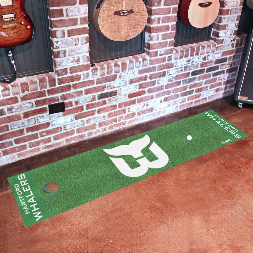 Hartford Whalers Vintage 18 x 72 in Putting Green Mat with Throwback Logo