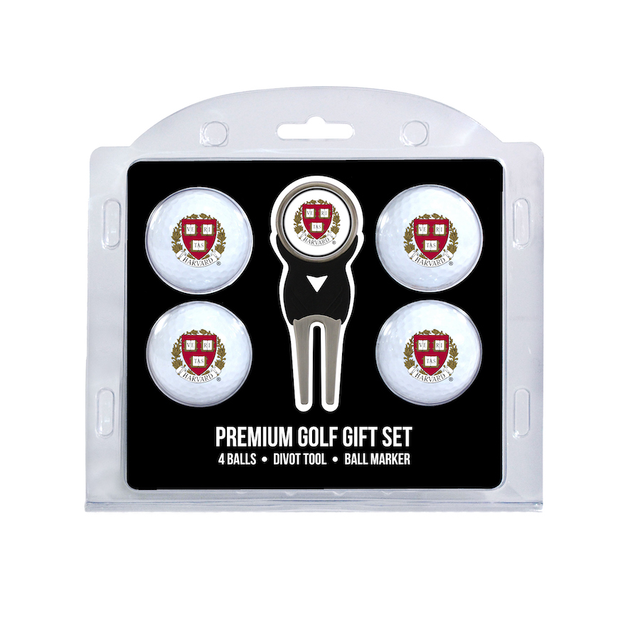 Harvard Crimson 4 Golf Ball and Divot Tool Set