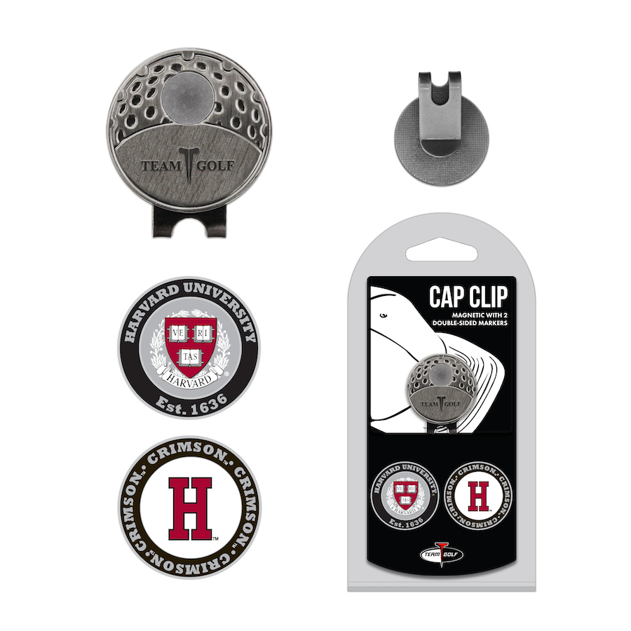 Harvard Crimson Hat Clip With 2 Ball Markers