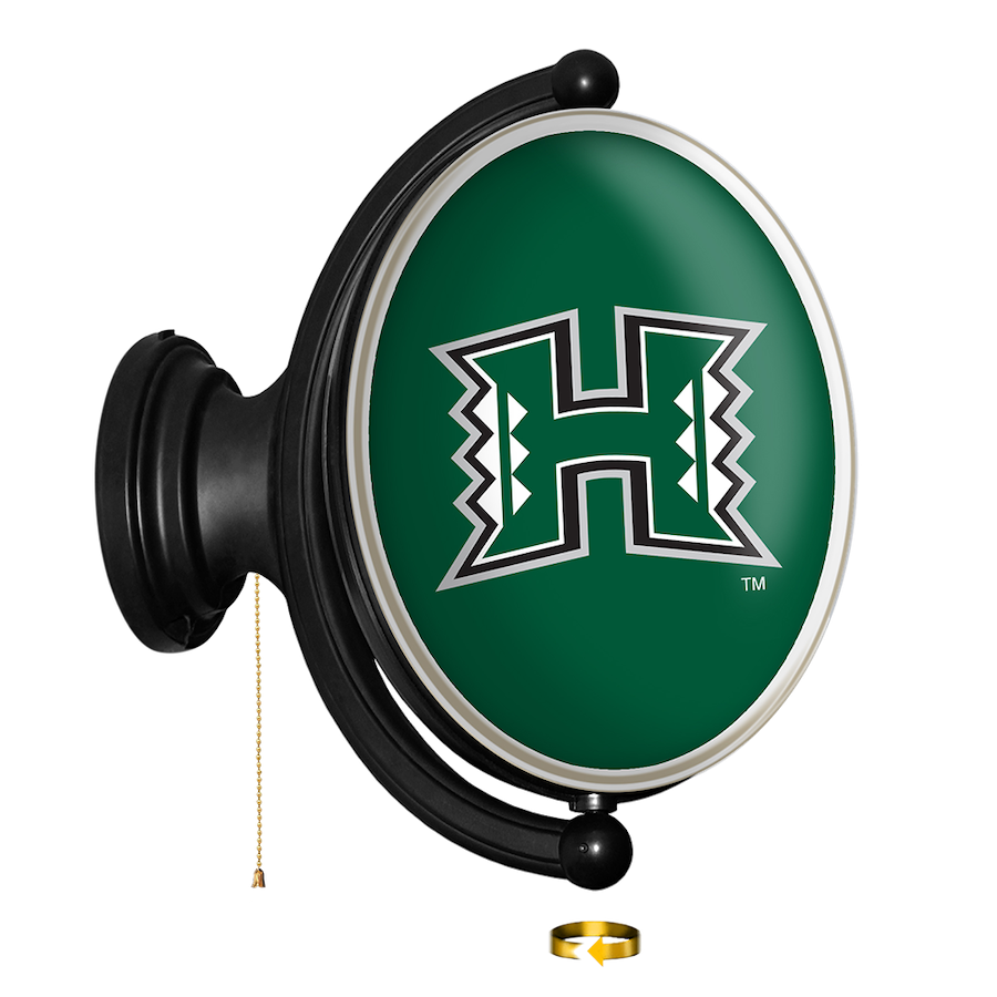 Hawaii Warriors LED Rotating Wall Sign ~ OVAL