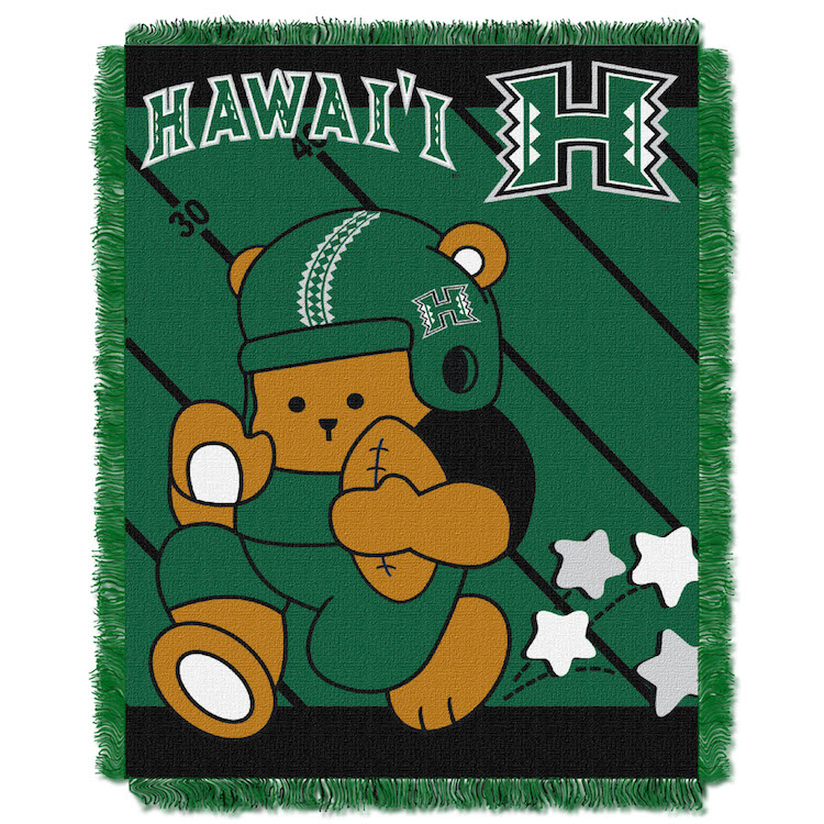 Hawaii Warriors Woven Baby Blanket 36 x 48