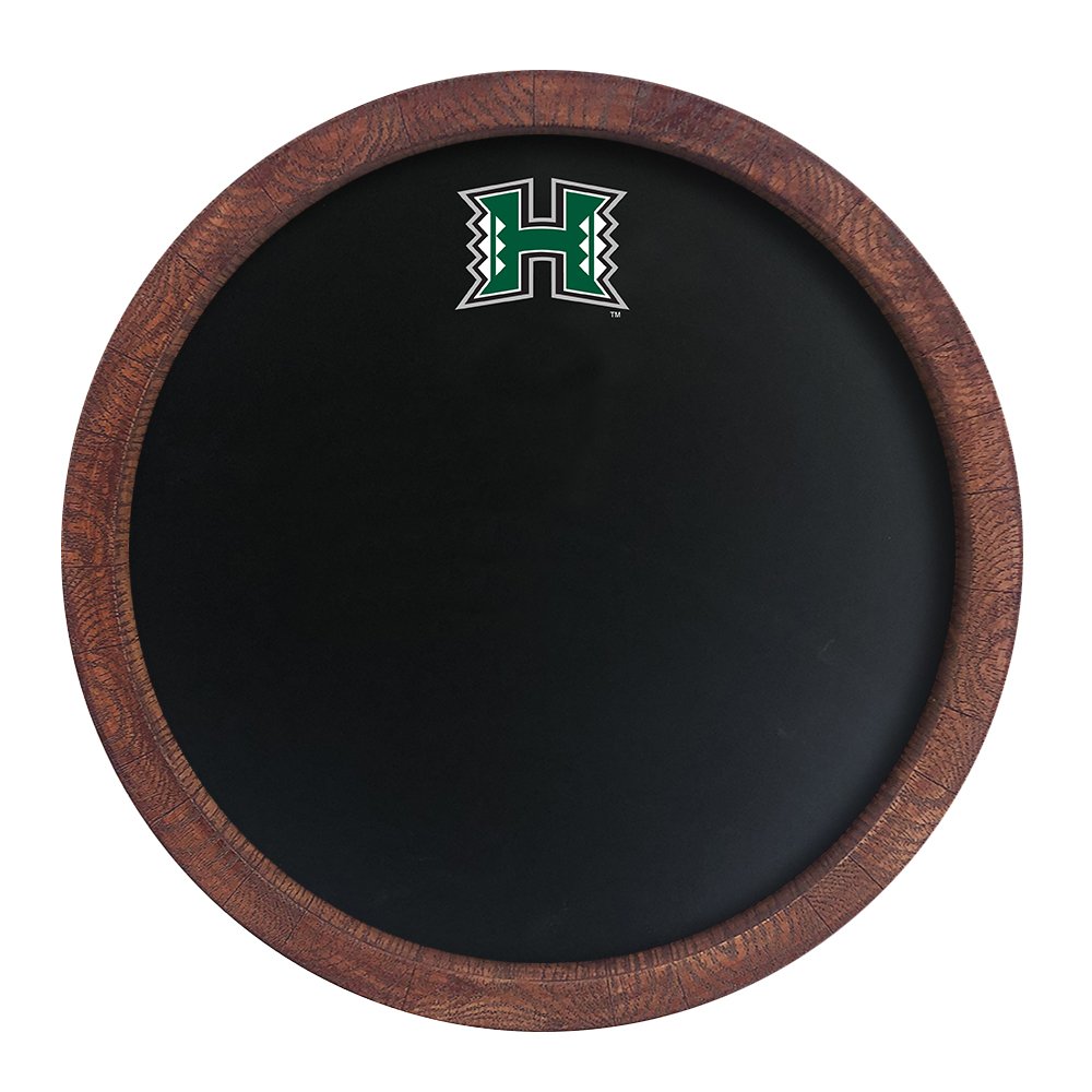 Hawaii Warriors Chalkboard FAUX Barrel Top Sign