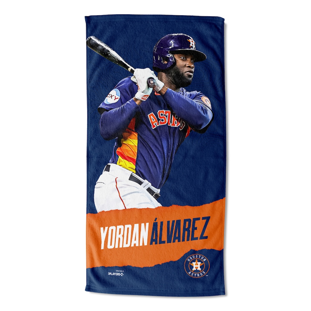 Houston Astros Yordan Alvarez 30x60 Beach Towel