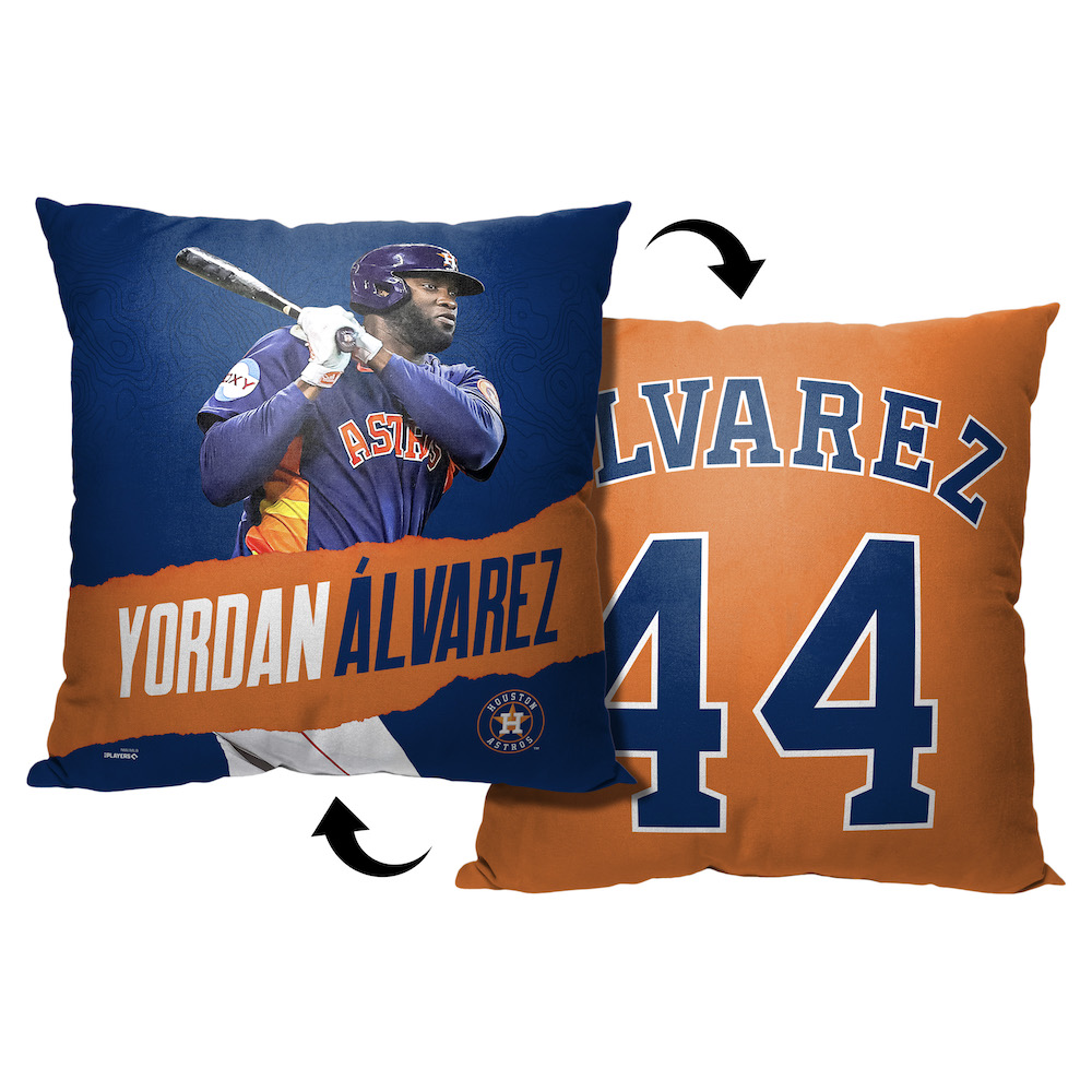 Houston Astros Yordan Alvarez Decorative Throw Pillow 18 x 18 inch