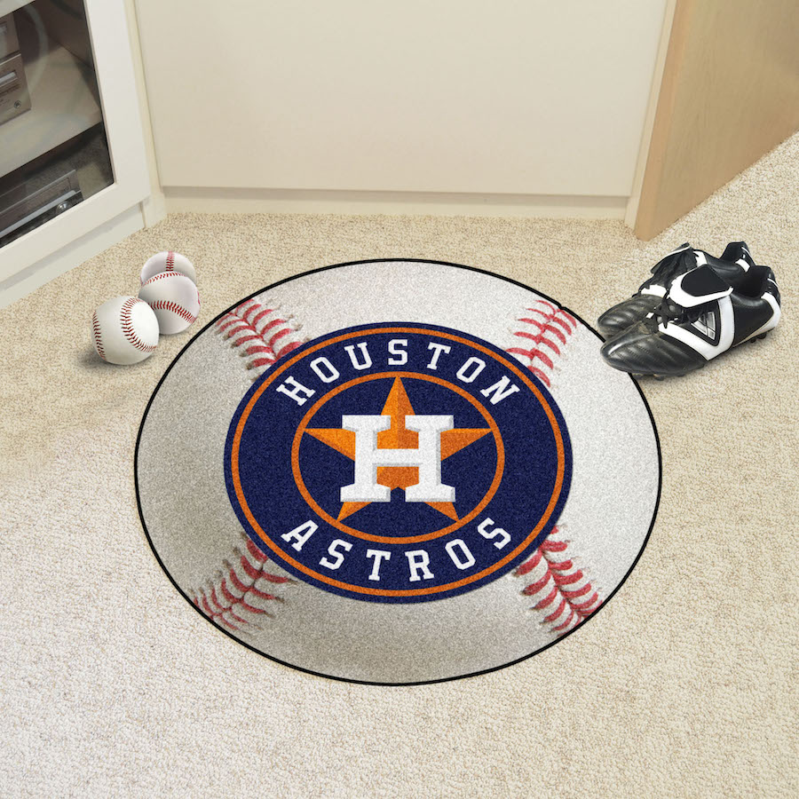 Houston Astros Round Baseball Mat