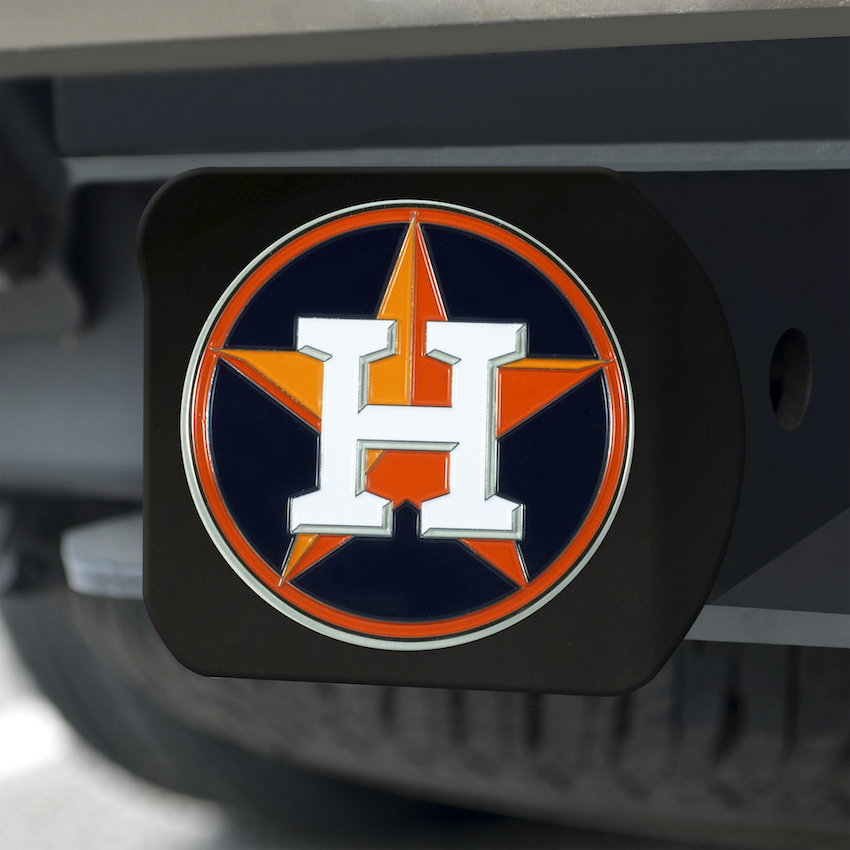 Houston Astros Black and Color Trailer Hitch Cover